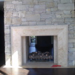 fireplace with large frame